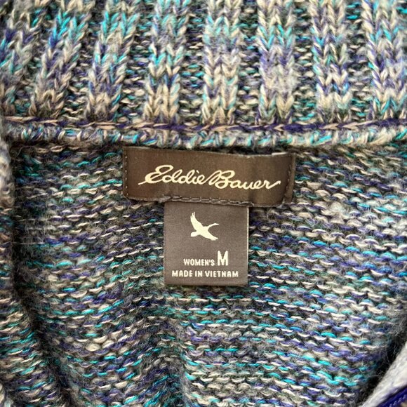 Eddie Bauer Cotton Blend Full Zip Sweater, Winter Warm Comfort, Women's Size M - Picture 4 of 11